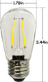 Banord 5 Pack Dimmable 2W S14 Replacement LED Bulbs, 2700K Warm White Waterproof Outdoor String Lights Vintage LED Filament Bulb, Shatterproof E26 Screw Base Edison LED Light Bulbs by Banord