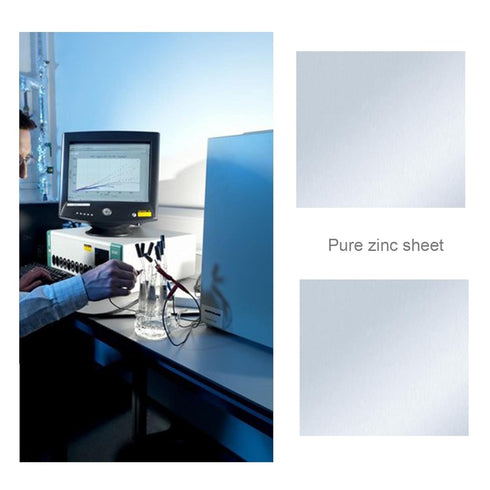Zinc Zn Sheet Plate Metal Foil 0.2mm - High Purity 99.9% Pure