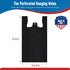 500 Count 11.5" 6.5" 21", Fuxury Plastic T-shirt Bags Black x x Grocery, Trash, Take Out, To Go, Restaurants, Retail