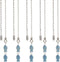 CRASPIRE 10Pcs Fish Fan Pull Chain Frosted Electroplate Glass Fishes Beads Ocean