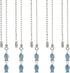 CRASPIRE 10Pcs Fish Fan Pull Chain Frosted Electroplate Glass Fishes Beads Ocean