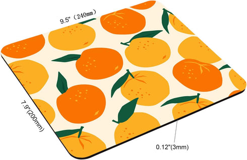 Mouse Pad Oranges Mousepad Pink Office Decor for Women Desk Accessories Lemons Summer Fruits Mousepad Gift for Coworker Boss 9.5"x7.9"x0.12" Inch by TSSOHU