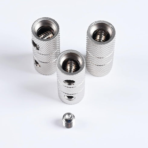 4 Gauge Wire Connectors, Nickel Plated Brass Splice Connectors, 4 Gauge Battery Cable Connector, 4 Packs