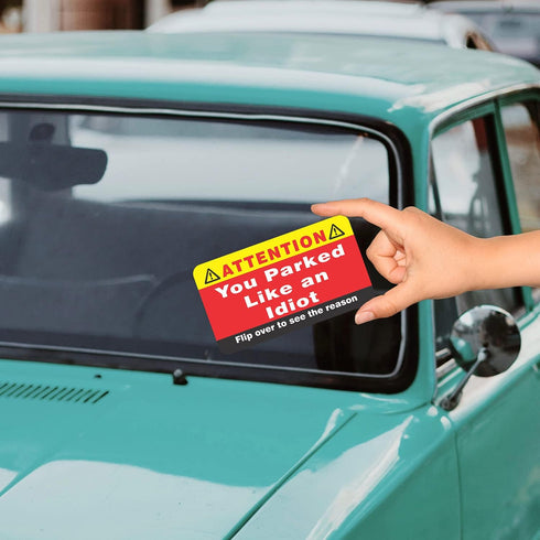 PARTH iMPEX You Parked Like an Idiot Business Cards - Pack of 100 Bad Parking Cards, 3.5"x2"