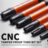 12-Pack Set (T5-T40) 3-Inch S2 Set, 1/4" Impact Security Torx Bit Long, Steel, Professional Tamper Proof Star Bits