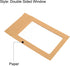 PATIKIL Full Face Window Envelopes 10 Pack 6'' Clear Double Sided for Mailing Statement Photos Catalogs