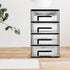 Gatuida Plastic Storage Drawers, 4 Drawer Desktop Organizer, Clear Plastic Makeup Organizer, Stackable Storage Box,
