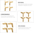 4pcs 100mm Abaodam Furniture Triangle Feet Metal Sofa Legs Titanium Finish Support for Cabinet Bedside Table Furniture