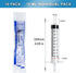 10 Pack 10ml/cc Large Syringe, No Needle, Plastic Liquid Small Syringes, Individually Wrapped, Ideal for Science, Measuring Liquids, Feeding Pets, Greasing or Gluing.
