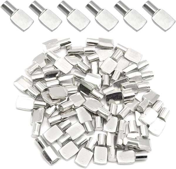 Hocansen 50 Pcs Shelf Pegs 7x24mm Shelf Pins Metal Shelf Support Pegs Cabinet