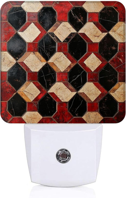 Square LED Night Lights Lamp with Dusk to Dawn Sensor, Vintage Floor