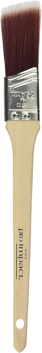 Linzer 0100 Pro Impact 2163 Square End Sash Paint Brush, 1 in Width, Angular Chiseled Polyester