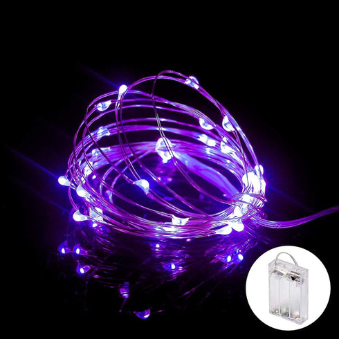 XINKAITE Purple Fairy Lights - Waterproof LED Starry String Lights for Indoor &