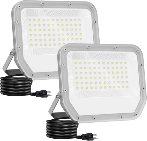 ELEKICO 2 Pack Super Bright 6500k 10000lm LED Flood Lights Outdoor,100w Led