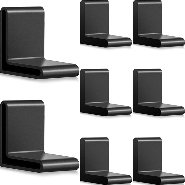 8 Pcs 1.5 Inch Bed Frame End Caps - Rubber Angle Iron