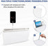 Desktop Glass Whiteboard with Storage, Desk White Board with Computer Keyboard Stand, Drawers for Home, Office
