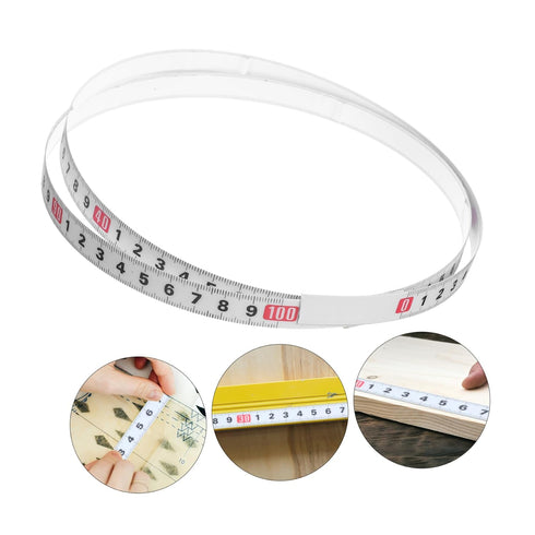1roll Hemobllo Self-Adhesive Measuring Tape Metric Scale Coated Workbench Ruler for Woodworking and Crafts Easy to Cut