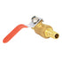 Joywayus 3/8" Ball Valve Brass Barb x Barb Fitting, 2 Way Union Shut Off Valve Fitting, Pack of 2