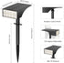 IPEROT Ip68,2pack 4 Bulbs,Outdoor Solar Lights Outdoor Waterproof Lighting Modes Solar Spot Lights Outdoor Auto On/Off