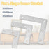 10Pcs Shelves,3.15x3.15 inch Flat L Shape Bracket Corner Brace Stainless Steel Right Angle Corner Brace Repair Mending