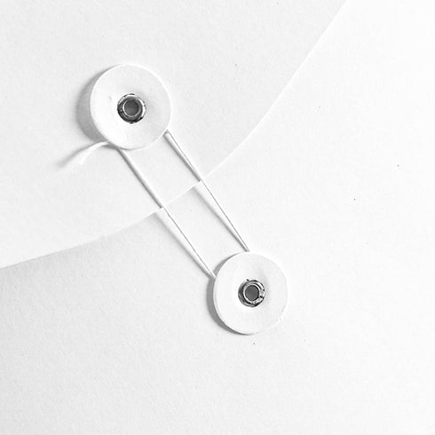 VANRA Kraft String Envelope File Folder, Project Pockets Document Organizer, Flat-No Expansion A4 Size (White, Pack of
