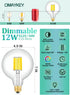 12W Dimmable Bulb 5000K 100W 1000 E26 G125(G40 Bulb OMAYKEY Oversize LED Globe Daylight White, Equivalent Lumens