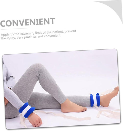 8pcs Mobestech Adjustable Patient Straps Unisex - Leg Holders for Hospitals Quick-Release Fix Bands for Elderly