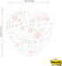 Floral Heart Shaped Sticky Note Pad Assortment, 3 1/4” x 3 3/8”, Set of Three Romantic Designs
