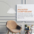E27 9.84X9.84X6.29In Pleated Lamp Shade Chandelier Shade for Floor Lamp Light Cover Softens Light Eye Protection Home