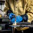 Caiman Premium Split Cowhide MIG/Stick Welding Gloves, Fleece Lining, Kontour Design, Kevlar Stitching, Blue/Black,