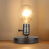 Vintage Table Lamp Base Only, Mini Basic Edison Light Bulb Stand, E26 E27 Short Desk Lamps for Small Spaces with 5.75'