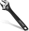 HAUTMEC 6 inch Adjustable Wrench, Extra Wide Jaw Black Finish, Drop-Forged CR-V Steel for Home Garage Workshop DIY
