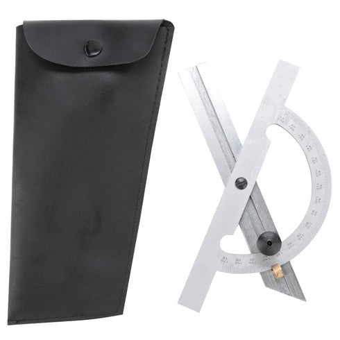 Protractor Angle Finder, 0-180 Degrees Carbon Steel Angle Ruler for Measuring & Gauging Tool in Woodworking