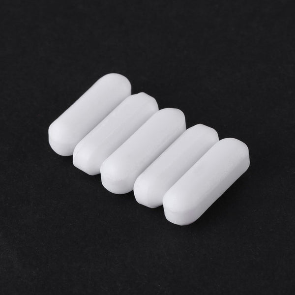 5pcs Type C PTFE Magnetic Stir Bar, Laboratory Stirrer Mixer for Magnetic Mixer, White (C5×15mm)