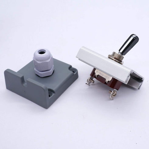 Twidec Heavy Duty Rocker Toggle Switch Box 16A 250V SPST 2 Position ON/Off Switch with Metal Shell, Black