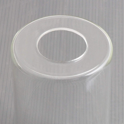 3 Pack 1-5/8-Inch G0072 Clear Glass Shade, Cylinder Light Fixture Replacement Globe or Cover with Fitter for Chandelier