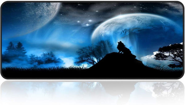 Qisan Large Gaming Mouse Pad, Extended Size 31.5"x11.8"x0.15" with Anti-Slip Rubber Base for Computer