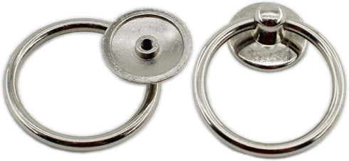 Kitchen Cabinet Handles, Metal Drawer Rings Pulls, Single Hole Cabinet Hardware with Installation Screws