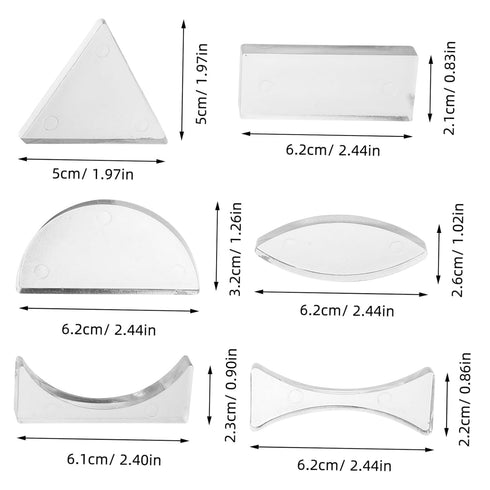 6pcs Luxshiny Acrylic Optical Lenses Convex Concave Lenses Physics Teaching Instrument Physics Optics Experiment Kit