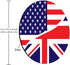 Gaming Mouse Pad Custom, USA American Flag and Union Jack British Flag Design Non-Slip Rubber Mousepad