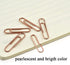 HAHIYO Rose Gold Paper Clips - 1.3" (33mm) Length, Vinyl Coated, 120 Pack for Home Office School