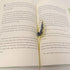 yueton Peacock Metal Bookmarks, 24K Gold Plated Brass Page Marker with Metal Pendant