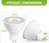 SETEN 6 Pack MR16 Bulb, GU5.3 5W (50W 5000K 450 38 12-24V Non-Dimmable LED Bi-Pin Base, Equivalent) Daylight, Lumens