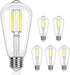 Lepro Dimmable LED Edison Bulbs, 4000K Neutral White, 5.5W, 60 Watt Equivalent, E26 Light Bulbs, Medium Base ST19,