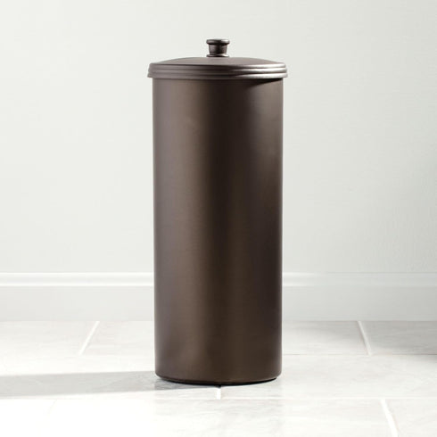 mDesign Free Standing Toilet Paper Holder - Toilet Paper Storage for Bathroom - Toilet Roll Holder Free Standing