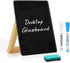 Desktop Black Glass Dry Erase Board, Small Whiteboard with Adjustable Wood Stand, 9.5" x 6.7" for Home Office