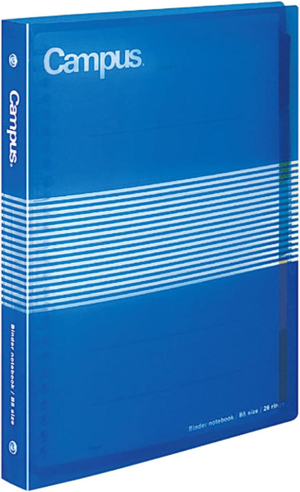 Kokuyo Campus Slide Binder, B5, 26 Holes, Up to 100 Sheets, Transparent Stripes, Japan Import