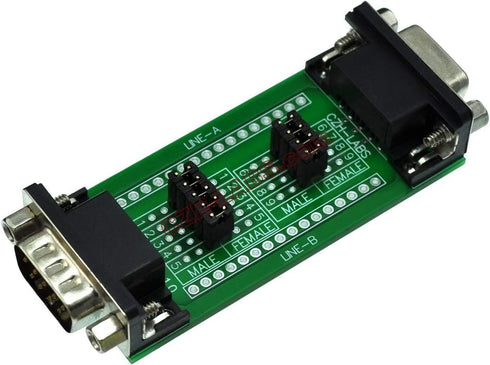 Electronics-Salon DB9 DB9 CZH-Labs D'sub Diagnostic Test Breakout Board, DSUB Connector Male to Female.