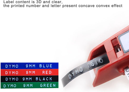 Fdit Embossing Label Maker, Clear Number Letter, One Hand Operation, Durable ABS for DIY Label Making