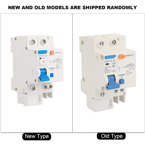 YWBL-WH DZ47LE-32 Circuit Breaker 1P+N 16A 20A 230V Earth Leakage Safety Overload Protection (20A)